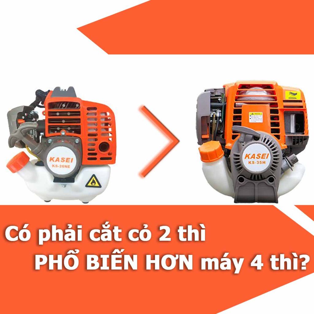 So sánh Máy cắt cỏ 2 thì và 4 thì | Đâu là sự lựa chọn phù hợp?