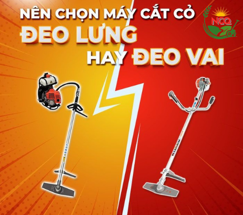 Nên chọn máy cắt cỏ đeo lưng hay máy cắt cỏ đeo vai?